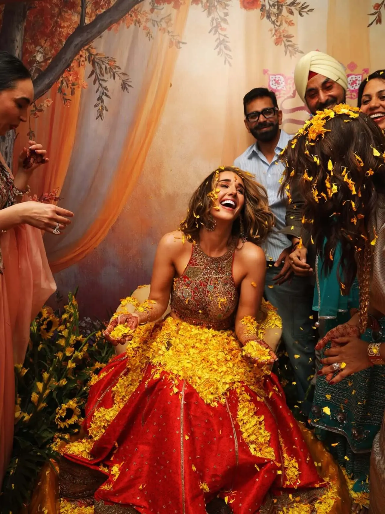 The couple had a grand Indian style wedding celebration following rituals like haldi, mehendi and even the sangeet 